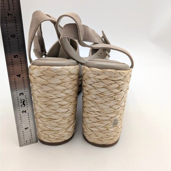 Marc Fisher LTD Nelly Wedge Espadrilles Sandal Women's Gray Size US11M EU41.5 - Picture 5 of 10